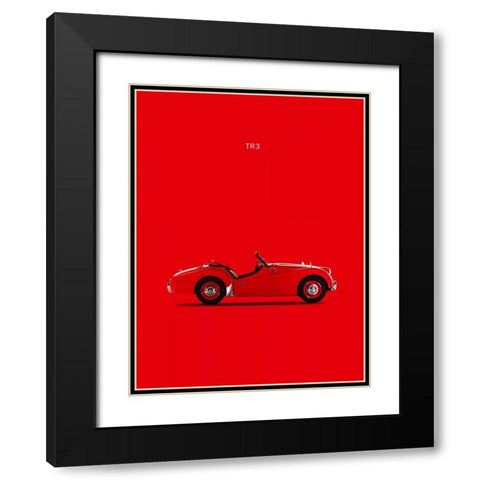 Triumph TR3 1959 Black Modern Wood Framed Art Print with Double Matting by Rogan, Mark