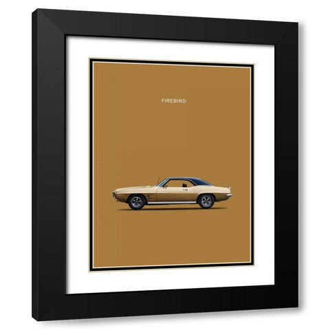 Pontiac Firebird 1969 Black Modern Wood Framed Art Print with Double Matting by Rogan, Mark