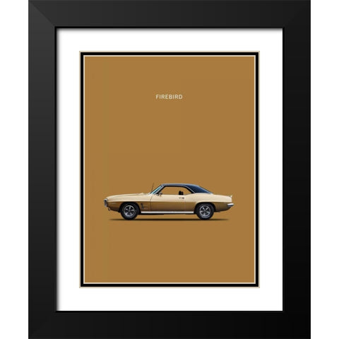 Pontiac Firebird 1969 Black Modern Wood Framed Art Print with Double Matting by Rogan, Mark