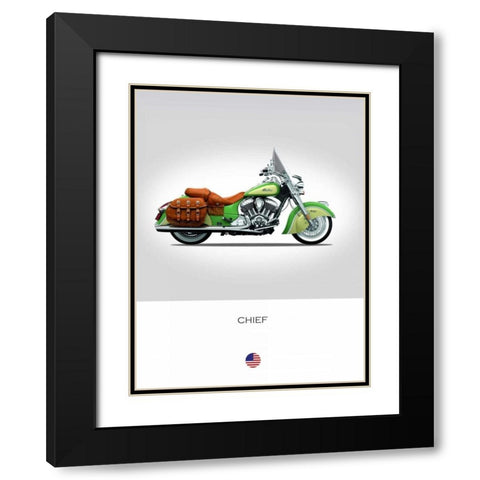 Indian Chief 2015 Black Modern Wood Framed Art Print with Double Matting by Rogan, Mark