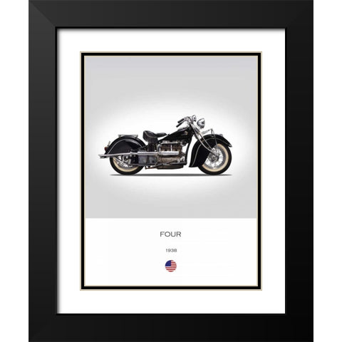 Indian Four 1938 Black Modern Wood Framed Art Print with Double Matting by Rogan, Mark