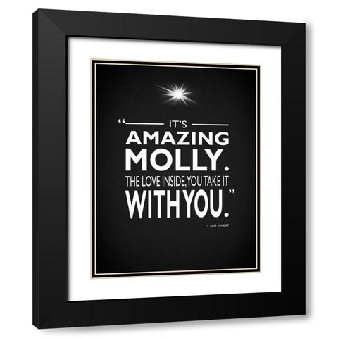 Ghost Its Amazing Molly Black Modern Wood Framed Art Print with Double Matting by Rogan, Mark
