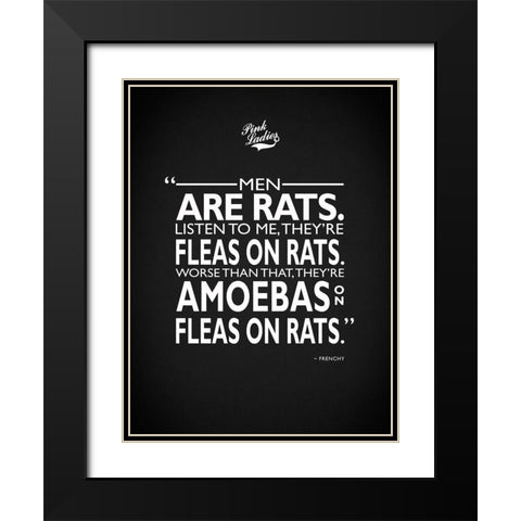 Grease Men Are Rats Black Modern Wood Framed Art Print with Double Matting by Rogan, Mark