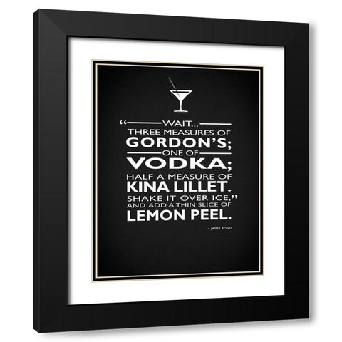 James Bond - 3 Measures Black Modern Wood Framed Art Print with Double Matting by Rogan, Mark