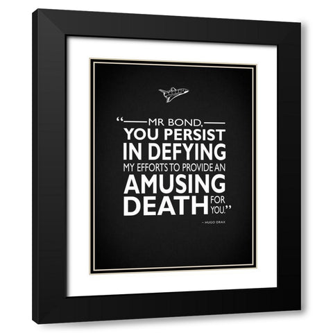 James Bond - Amusing Death Black Modern Wood Framed Art Print with Double Matting by Rogan, Mark