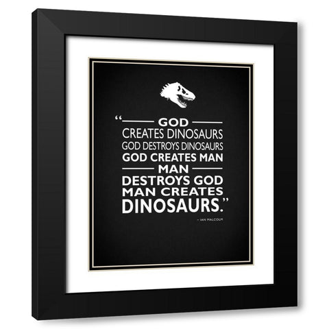 Jurassic Park - Creates Black Modern Wood Framed Art Print with Double Matting by Rogan, Mark