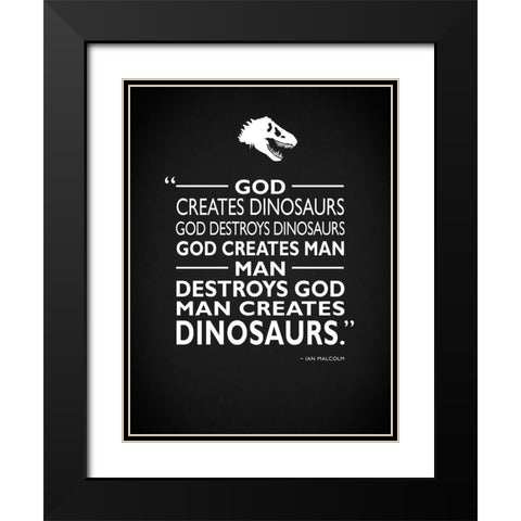 Jurassic Park - Creates Black Modern Wood Framed Art Print with Double Matting by Rogan, Mark