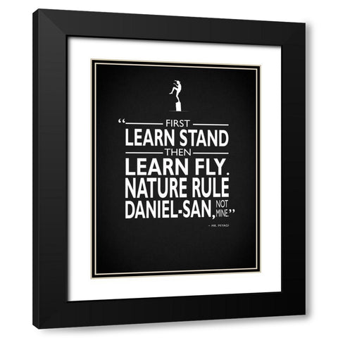 Karate Kid Nature Rule Black Modern Wood Framed Art Print with Double Matting by Rogan, Mark