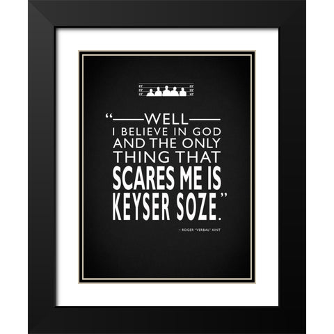 The Usual Suspects - Scares Black Modern Wood Framed Art Print with Double Matting by Rogan, Mark