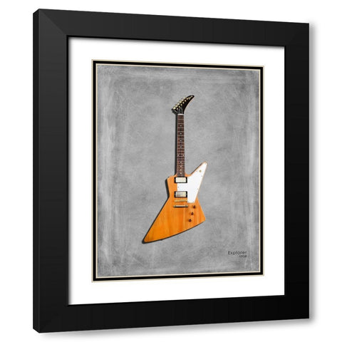 Gibson Explorer 58 Black Modern Wood Framed Art Print with Double Matting by Rogan, Mark