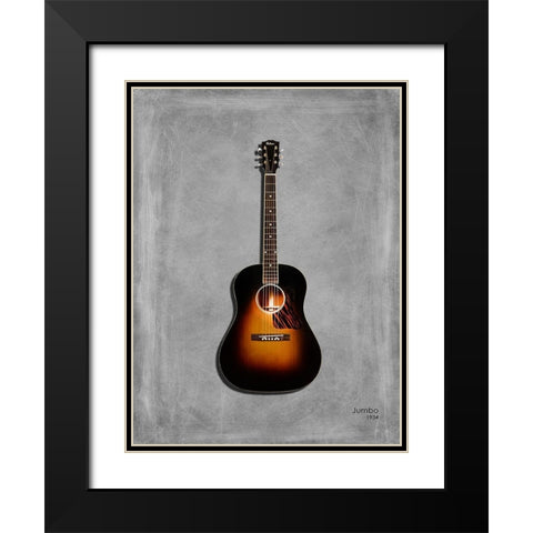 Gibson OriginalJumbo 1934 Black Modern Wood Framed Art Print with Double Matting by Rogan, Mark