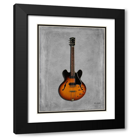 Gibson Semi hollow Black Modern Wood Framed Art Print with Double Matting by Rogan, Mark