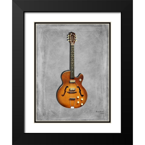 Harmony Rocket SemiAcoustic 63 Black Modern Wood Framed Art Print with Double Matting by Rogan, Mark
