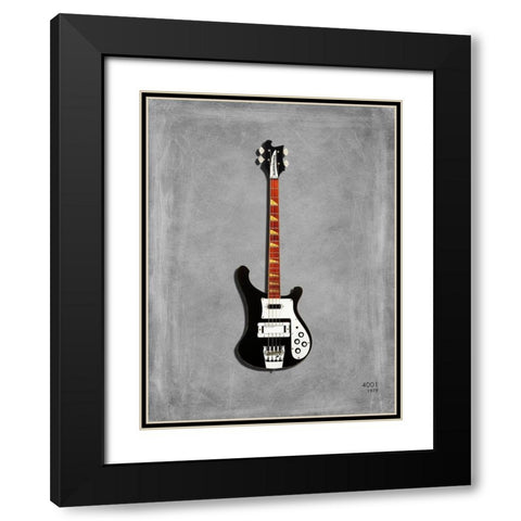 Rickenbacker 4001 1979 Black Modern Wood Framed Art Print with Double Matting by Rogan, Mark