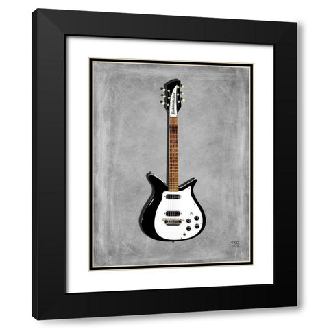 Rickenbacker 950 1965 Black Modern Wood Framed Art Print with Double Matting by Rogan, Mark