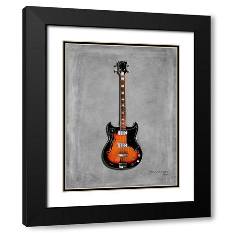 Vox Challenger Bass 1960 Black Modern Wood Framed Art Print with Double Matting by Rogan, Mark