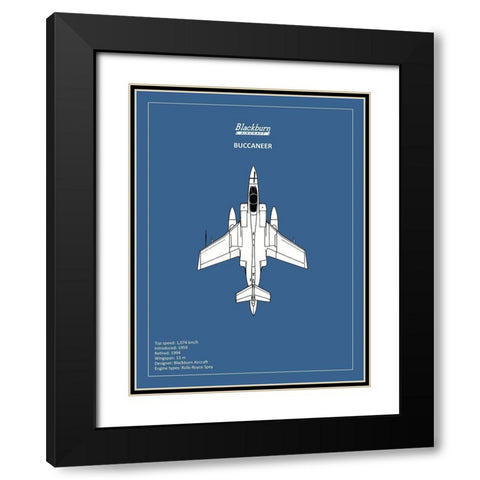 BP Blackburn Buccaneer  Black Modern Wood Framed Art Print with Double Matting by Rogan, Mark