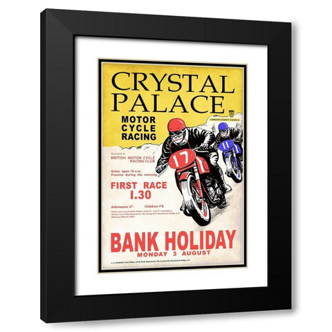 Crystal Palace Racing I Black Modern Wood Framed Art Print with Double Matting by Rogan, Mark