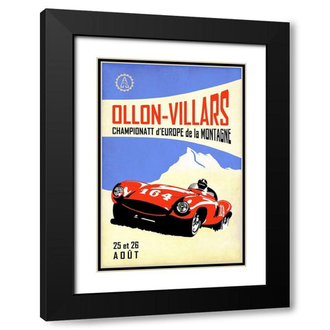 Ollon-Villars Black Modern Wood Framed Art Print with Double Matting by Rogan, Mark