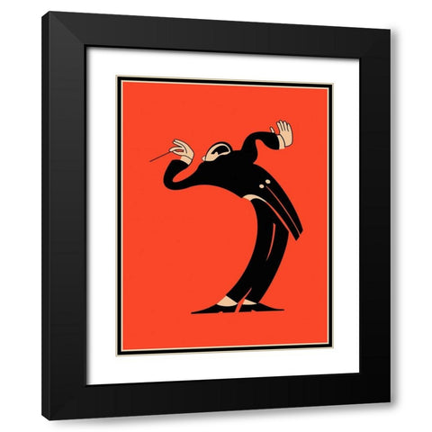 The Conductor Black Modern Wood Framed Art Print with Double Matting by Rogan, Mark