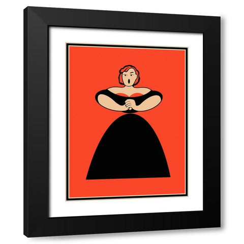 The Singer Black Modern Wood Framed Art Print with Double Matting by Rogan, Mark