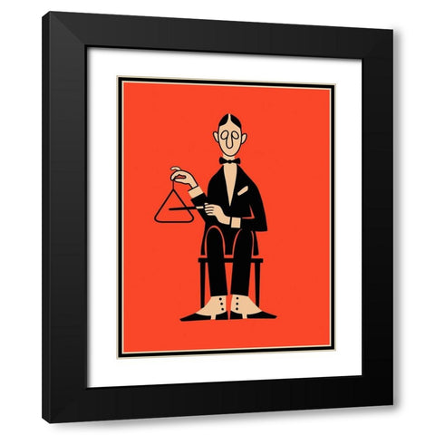 The Triangle Black Modern Wood Framed Art Print with Double Matting by Rogan, Mark