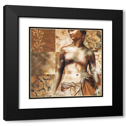 Aphrodite Black Modern Wood Framed Art Print with Double Matting by Bellaunay, Sylvie