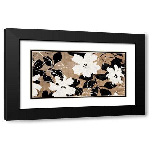 Ensemble de Fleurs Black Modern Wood Framed Art Print with Double Matting by Cailler, Sylvie