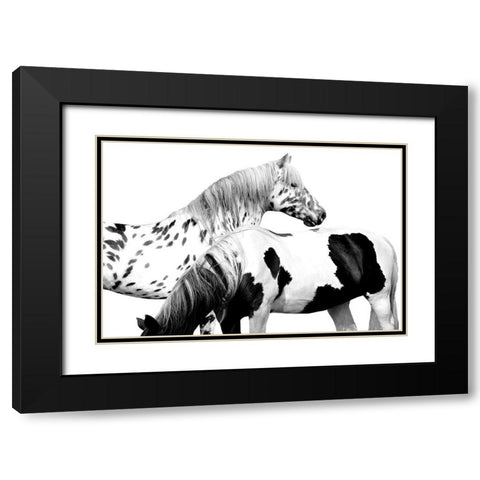 Spotted and Pinto Black Modern Wood Framed Art Print with Double Matting by Carter, Samantha