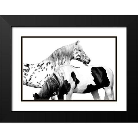 Spotted and Pinto Black Modern Wood Framed Art Print with Double Matting by Carter, Samantha