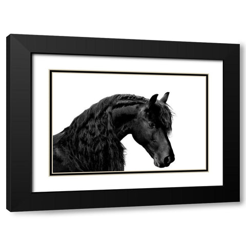 Classic Black I Black Modern Wood Framed Art Print with Double Matting by Carter, Samantha