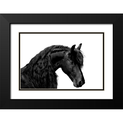 Classic Black I Black Modern Wood Framed Art Print with Double Matting by Carter, Samantha