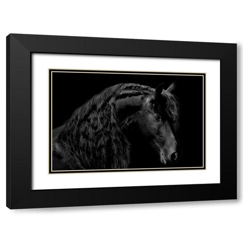 Classic Black II Black Modern Wood Framed Art Print with Double Matting by Carter, Samantha