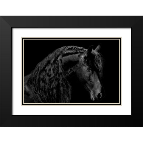 Classic Black II Black Modern Wood Framed Art Print with Double Matting by Carter, Samantha