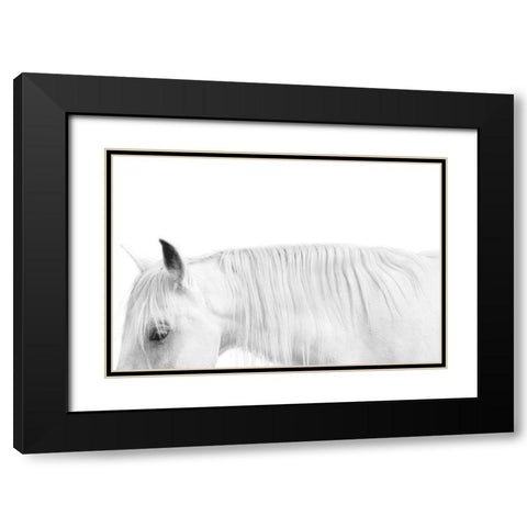 White on White Black Modern Wood Framed Art Print with Double Matting by Carter, Samantha