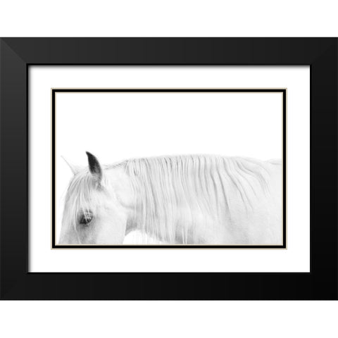 White on White Black Modern Wood Framed Art Print with Double Matting by Carter, Samantha