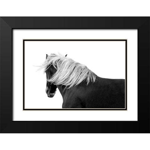 Flaxon Chestnut Black Modern Wood Framed Art Print with Double Matting by Carter, Samantha