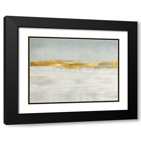 Gold Horizon I Black Modern Wood Framed Art Print with Double Matting by Messina, Jake