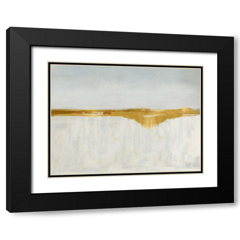 Gold Horizon II Black Modern Wood Framed Art Print with Double Matting by Messina, Jake