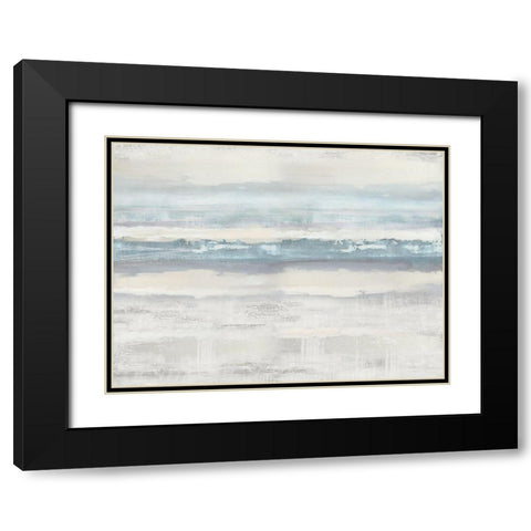 Aqua Movement Black Modern Wood Framed Art Print with Double Matting by Messina, Jake