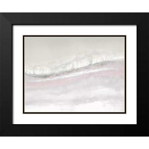 Flowing Blush Black Modern Wood Framed Art Print with Double Matting by Messina, Jake