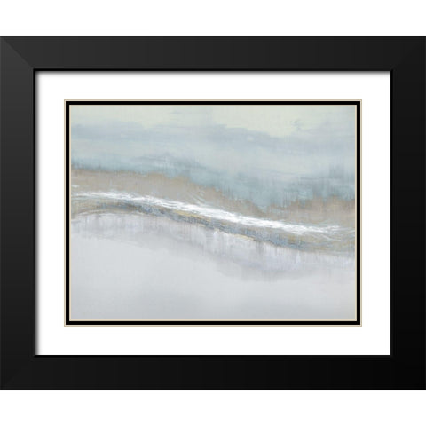 Aqua Blend Black Modern Wood Framed Art Print with Double Matting by Messina, Jake