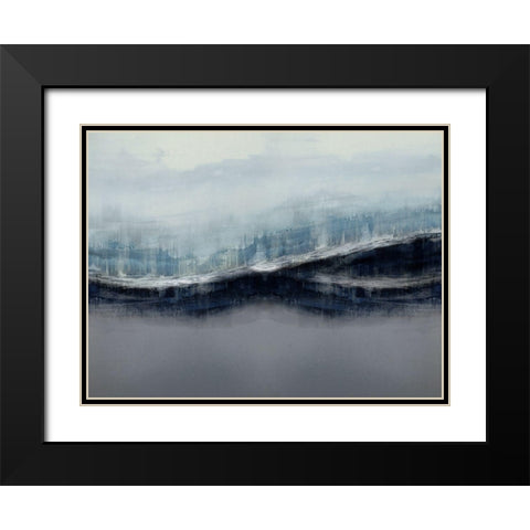 Ascending Gray Black Modern Wood Framed Art Print with Double Matting by Messina, Jake