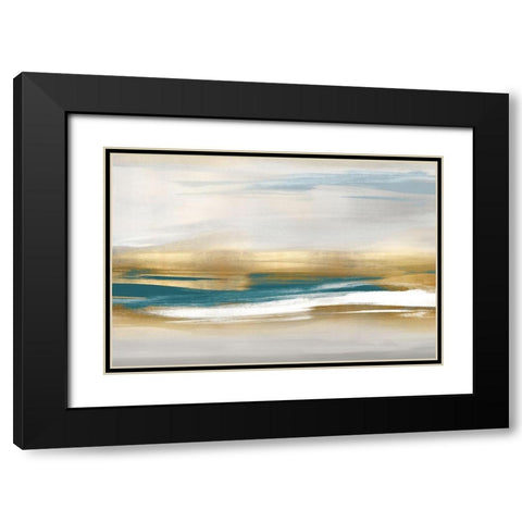 Gold Rush Teal I Black Modern Wood Framed Art Print with Double Matting by Messina, Jake