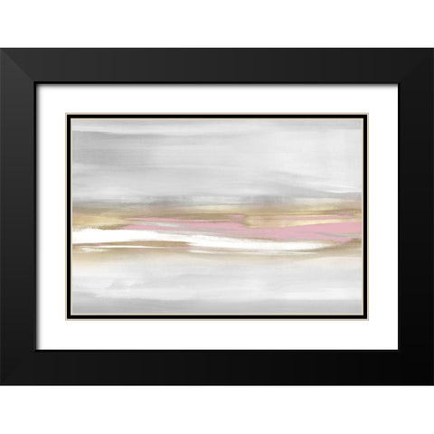 Highlight Pink Blush I Black Modern Wood Framed Art Print with Double Matting by Messina, Jake