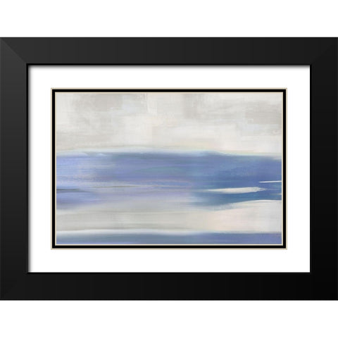 Lavender Stroke  Black Modern Wood Framed Art Print with Double Matting by Messina, Jake