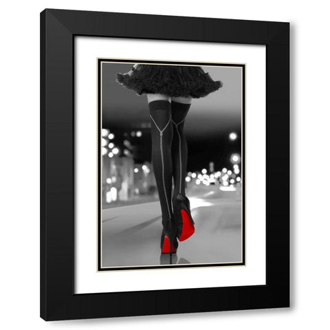 Night Out I Black Modern Wood Framed Art Print with Double Matting by McGuire, Sarah