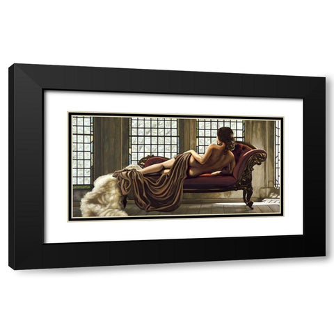 Golden Woman Black Modern Wood Framed Art Print with Double Matting by Page, Thomas