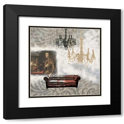 Vincennes I Black Modern Wood Framed Art Print with Double Matting by Deleau, Valerie