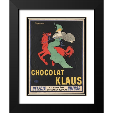 Chocolate Klaus Black Modern Wood Framed Art Print with Double Matting by Anonymous